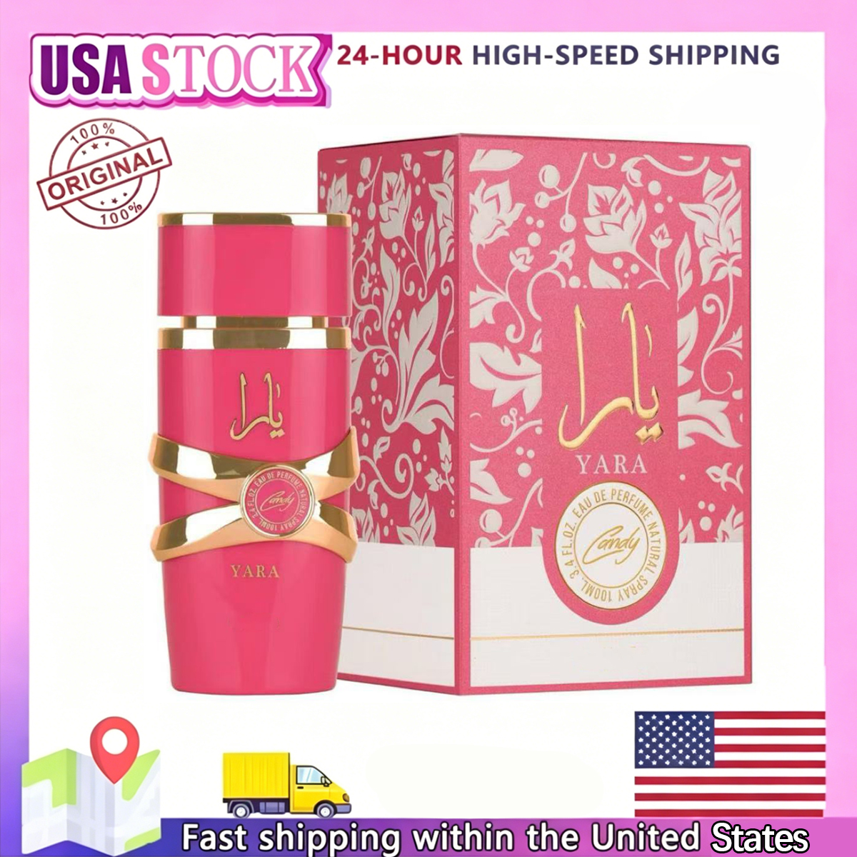 Perfume Floral Fragrance - Yara Candy Perfume for Women, 100ml