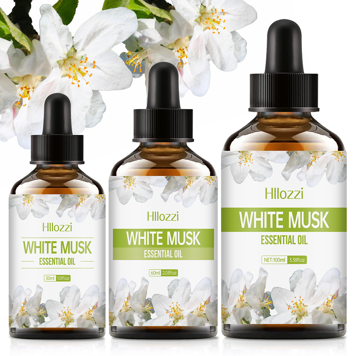 Musk White Oil - 100ml-60ml-30ml WHITE MUSK,Suitable for body care