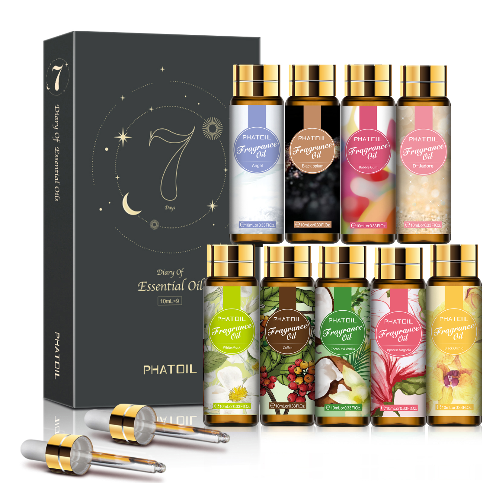 Phatoil 9pcs 10ml Fragrance Oi - Musk White Oil のレビューと価格