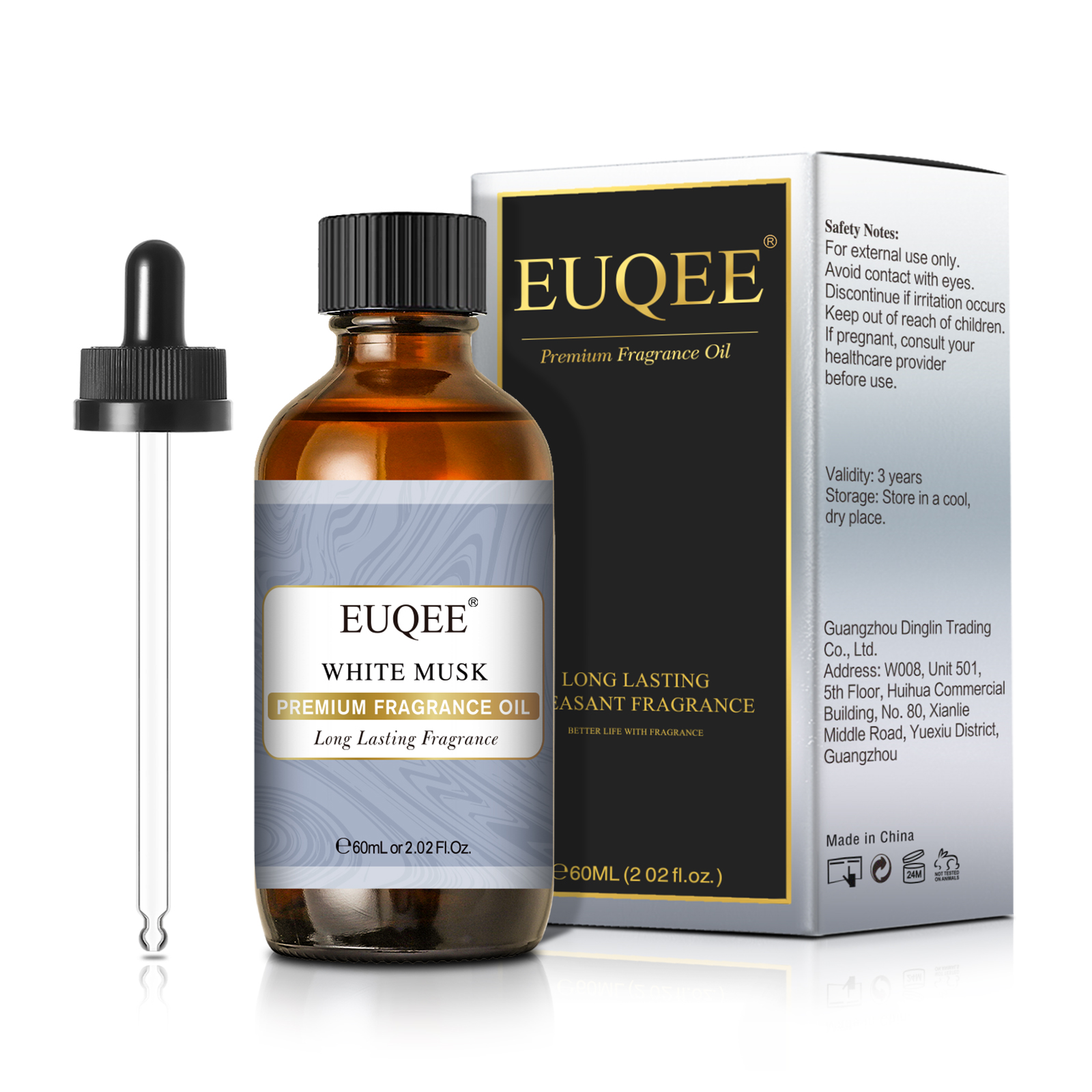 EUQEE 60ML Premium Fragrance O - Musk White Oil のレビューと価格