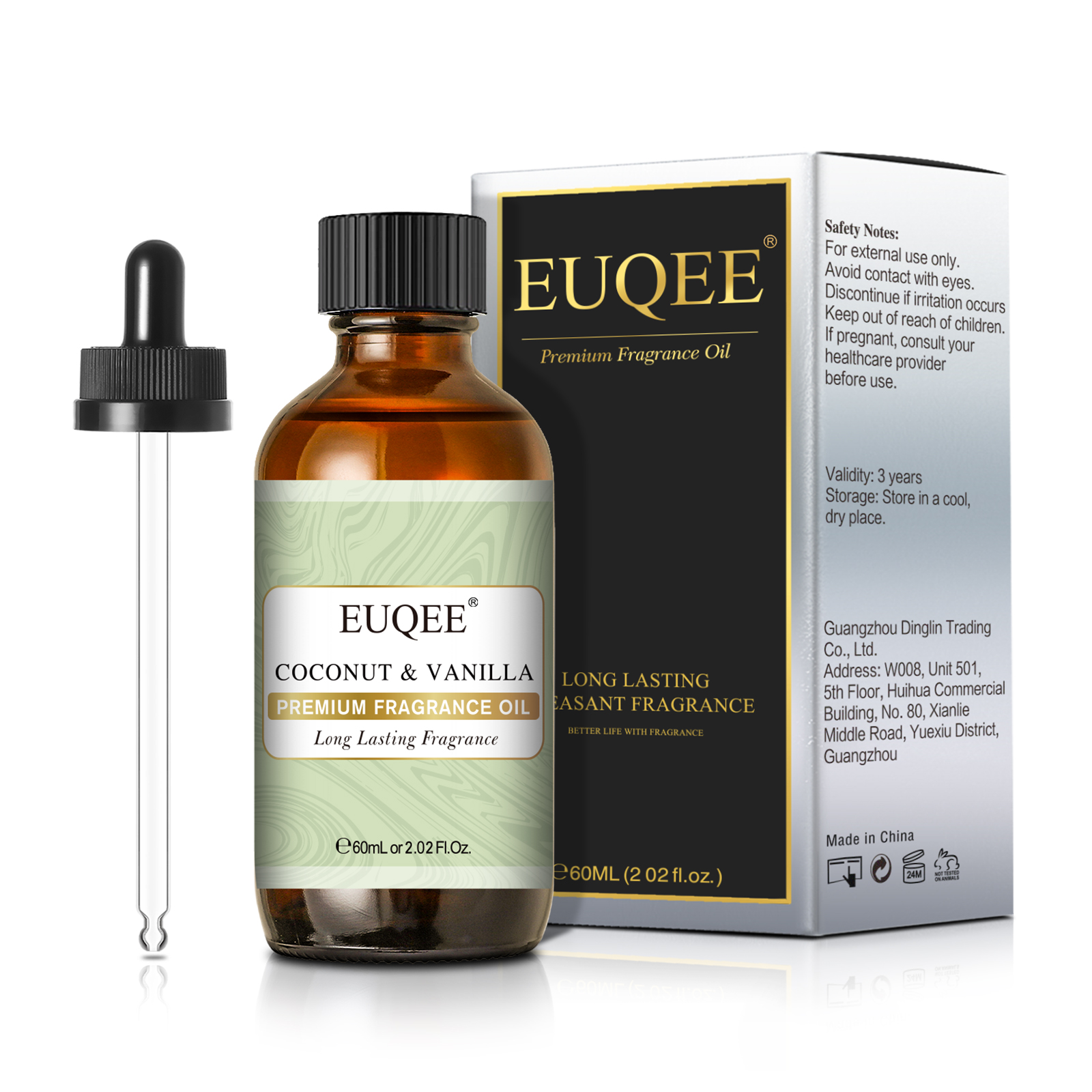 EUQEE 60ML Premium Fragrance O - Musk White Oil のレビューと価格