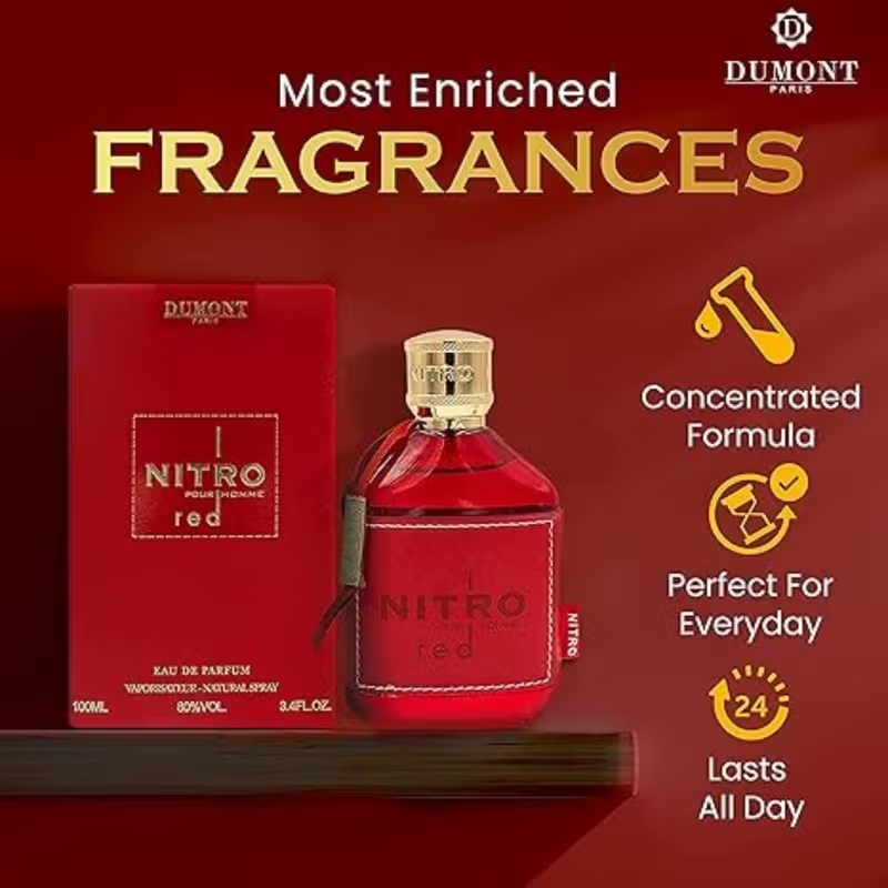 Dumont NITRO RED - 3.4oz - Eau - Perfume Floral Fragrance のレビューと価格