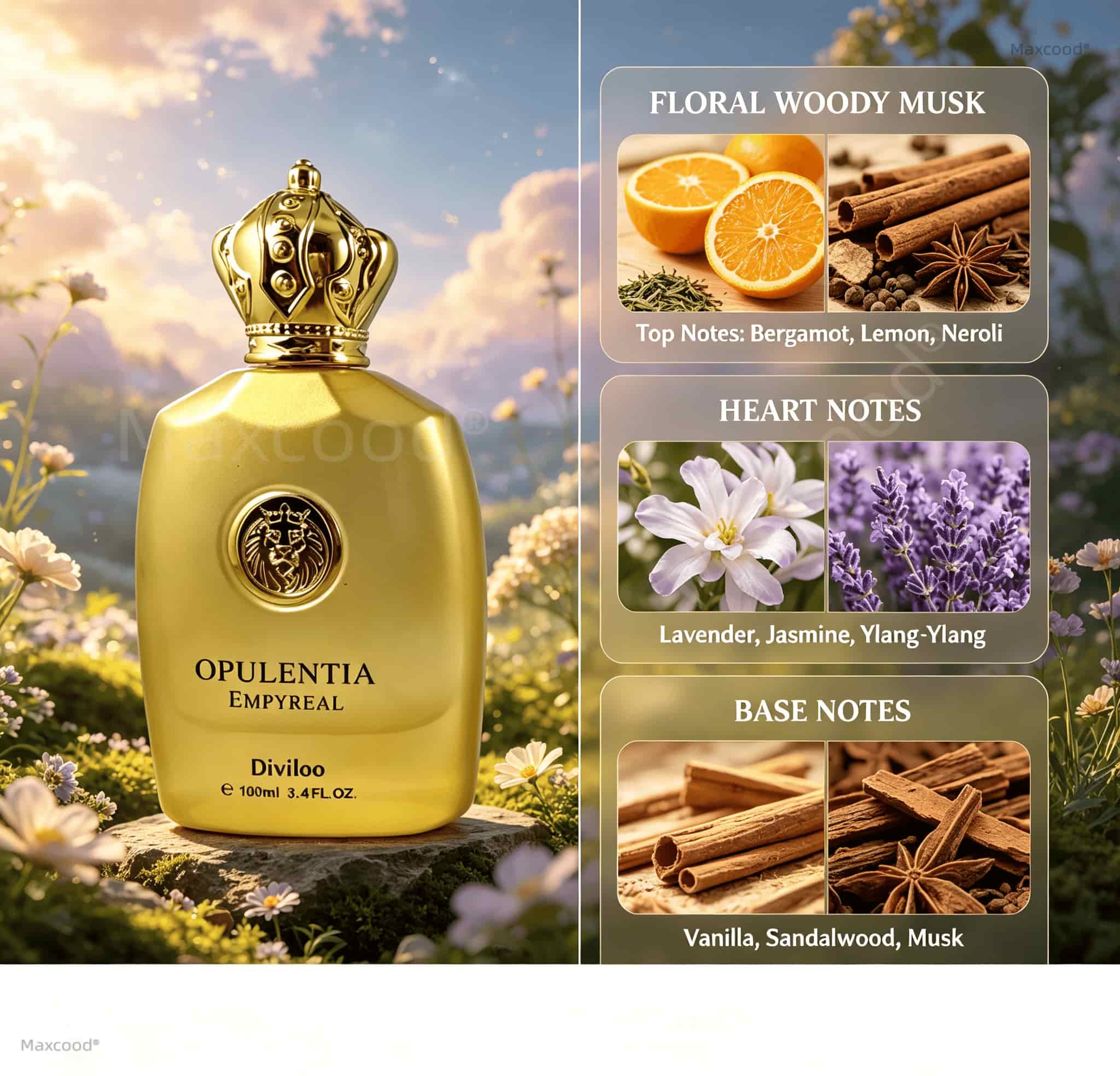 Floral, woody, and musky notes - Perfume Floral Fragrance のレビューと価格