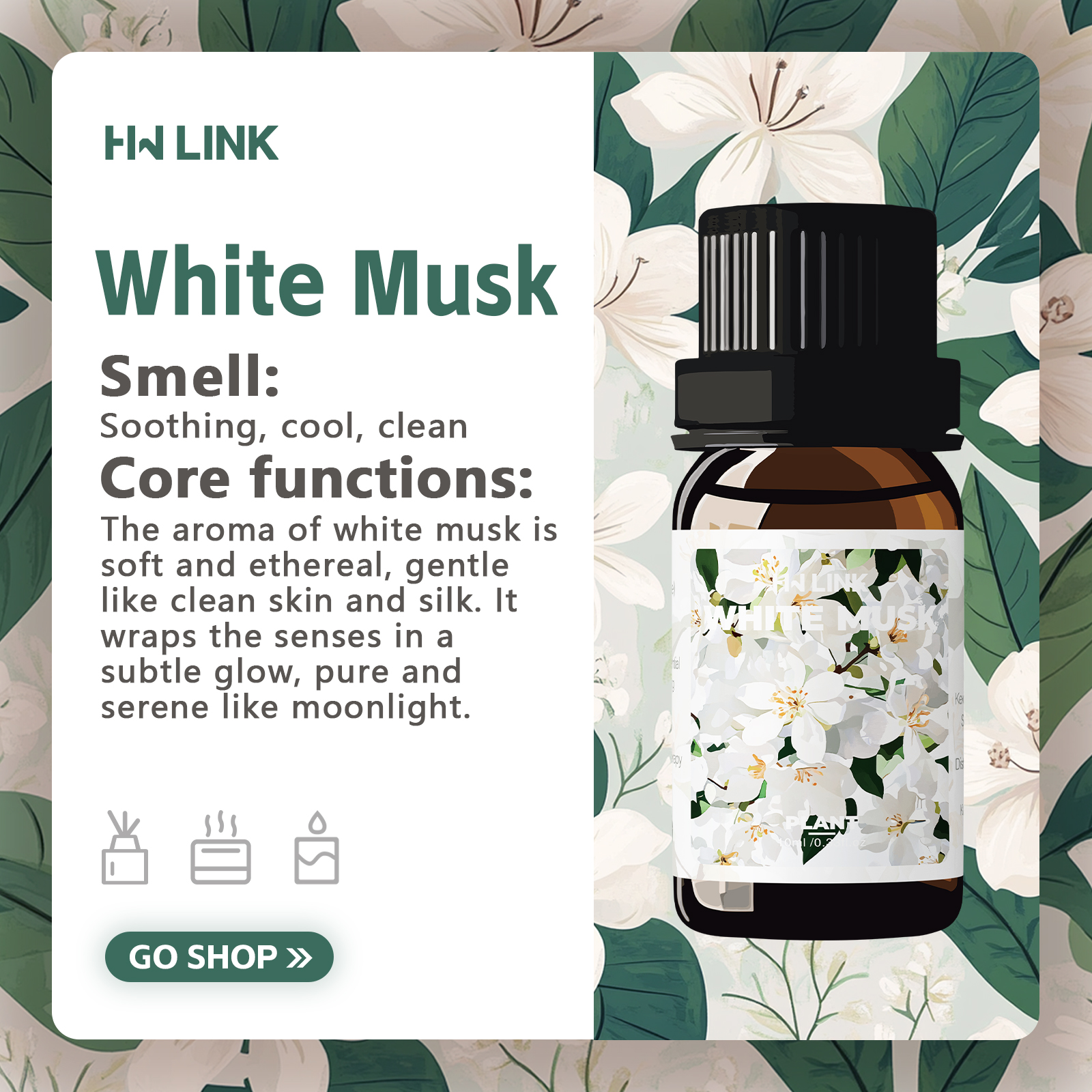 White Musk Essential Oils 10ml - Musk White Oil のレビューと価格