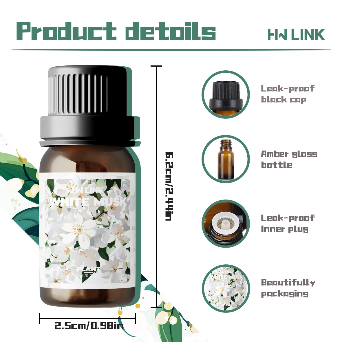 White Musk Essential Oils 10ml - Musk White Oil のレビューと価格