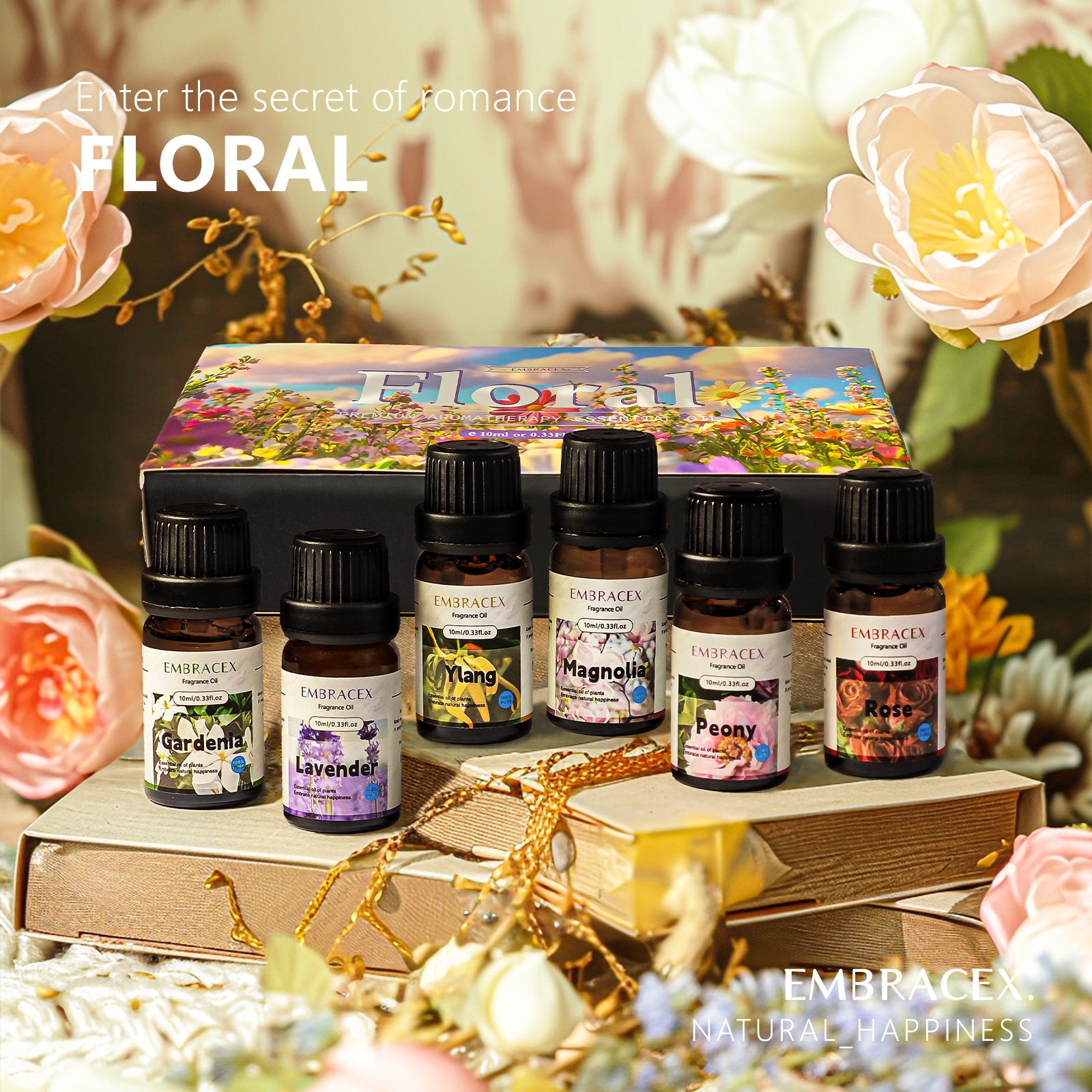 6PC/1Set 10ML Gift Box Floral  - Perfume Gardenia Fragrance のレビューと価格