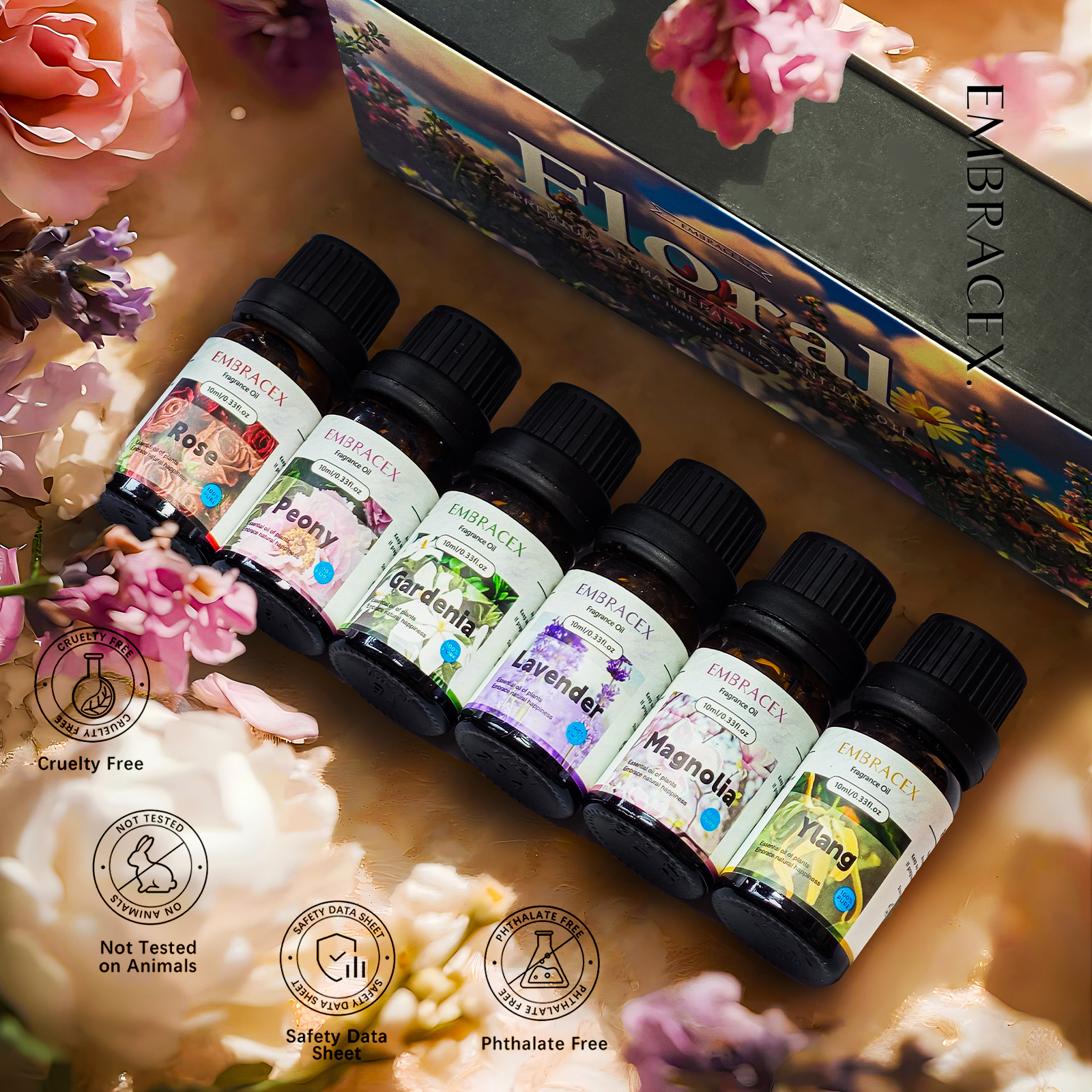6PC/1Set 10ML Gift Box Floral  - Perfume Gardenia Fragrance のレビューと価格