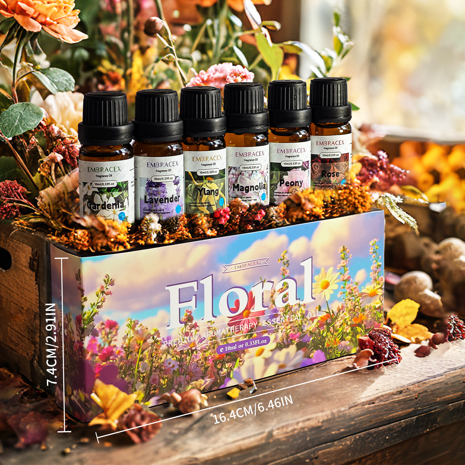 6PC/1Set 10ML Gift Box Floral  - Perfume Gardenia Fragrance のレビューと価格