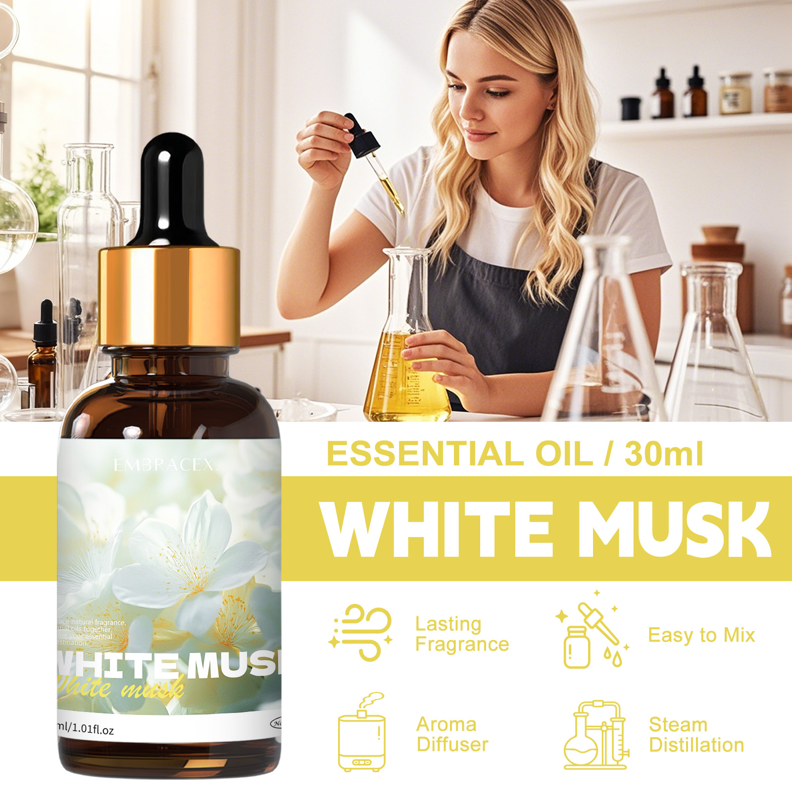 30ml White Musk Essential Oil  - Musk White Oil のレビューと価格