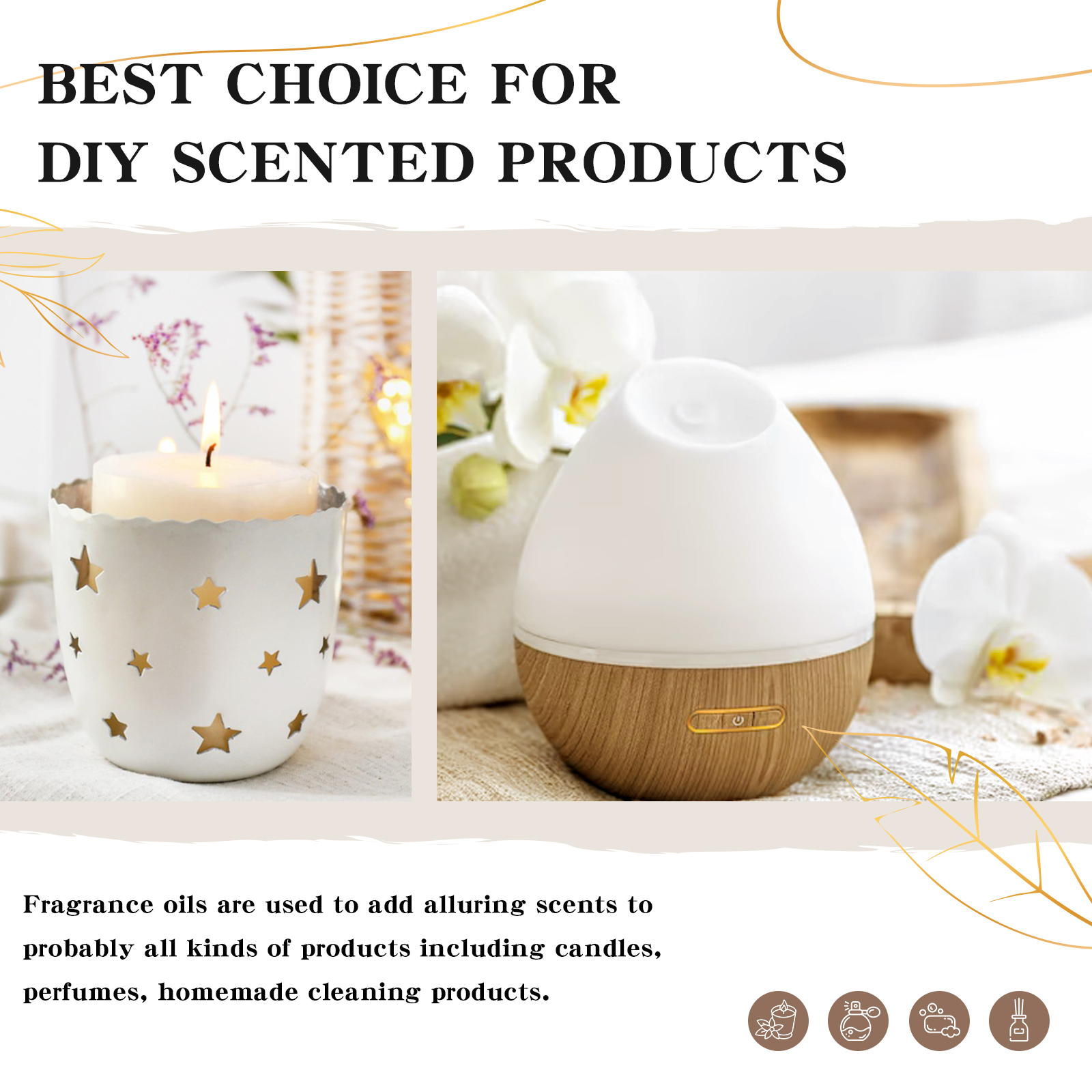EUQEE 10ML/60ML Fragrance Oil  - Musk White Oil のレビューと価格