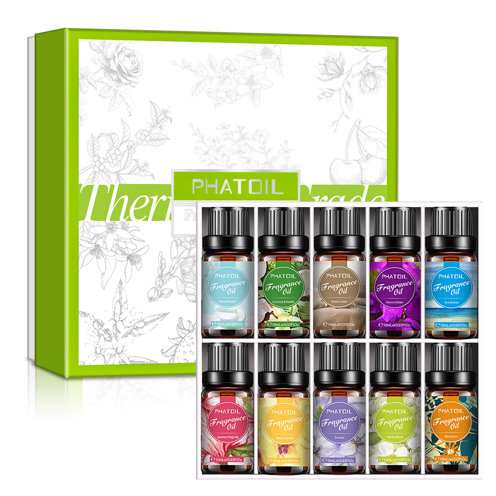 PHATOIL 10PCS Fragrance Oil Se - Musk White Oil のレビューと価格